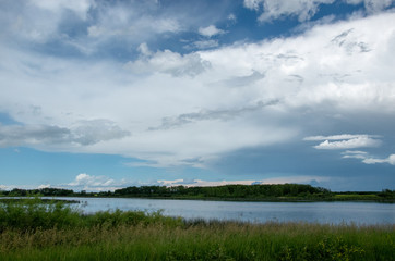 Marsh land in Saskatchewan, Canada.