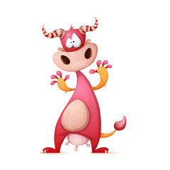 Funny, cute, crazy cartoon characters Vector eps 10