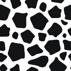Giraffe seamless pattern black and white vector