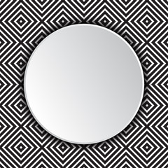 Abstract minimal geometric rhombus background wallpaper with round text box design. Vector illustration