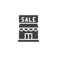 Discount shop vector icon. filled flat sign for mobile concept and web design. Sale market simple solid icon. Symbol, logo illustration. Pixel perfect vector graphics