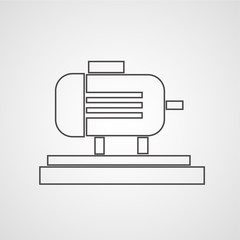Rotary motor isolated flat vector icon