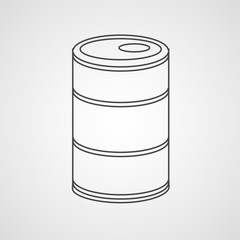 Oil barrel isolated vector icon