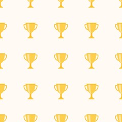 Trophy seamless pattern for wrapping paper gift, background