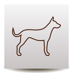dog line vector icon