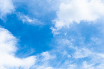 Fototapeta premium Fantastic soft white clouds against blue sky