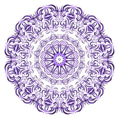 Mandala Style Vector Color Shapes. Abstract design. Fantastic decoration for fashion, holiday card, relax illustration.