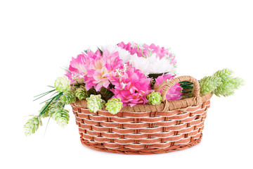 Flowers in basket