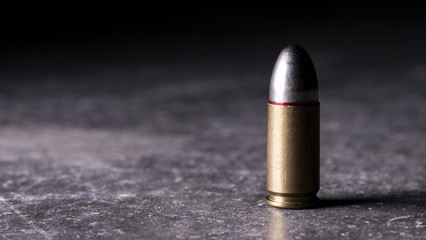 Single Isolated Handgun Bullet 3