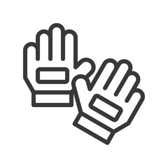 Obraz premium Goalkeeper gloves Outline icon soccer related
