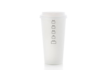 coffee paper cup on isolated
