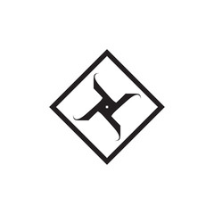 Square with Rotation L logo letter design