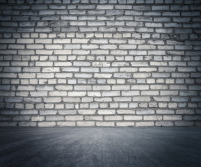 interior with brick wall