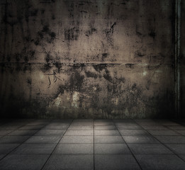 grunge metallic interior