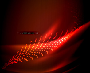 Fototapeta premium Neon świecące linie techno, hi-tech futurystyczny szablon streszczenie tło z kwadratowymi kształtami