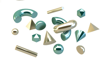 geometric primitives isolated