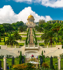 Bahai temple and gardens in Haifa Israel