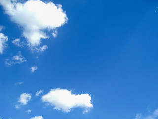 blue sky and white cloud,