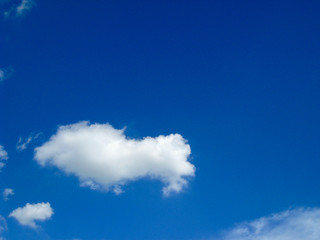 blue sky and white cloud,