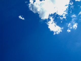 blue sky and white cloud,