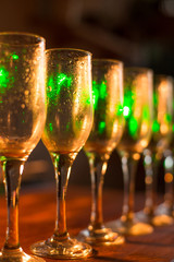 Glasses with wine on dark background. alcohol concept