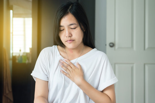 Woman Having A Hiccup