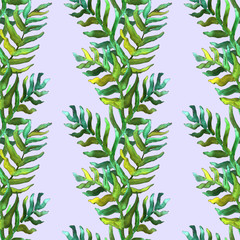 Summer tropical pattern, background with palm leaves.