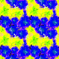 Floral Watercolor Pattern. Summer Vintage Flower Print. Modern Dress Design. Bud Repeating Wallpaper Design. Meadow Flowers Illustration. Spring Illustration for Textile. Exotic Flower. Hibiscus.