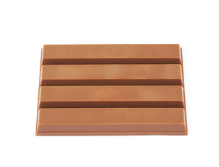 Chocolate coated wafer isolated