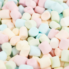 Surface coated with mini marshmallows
