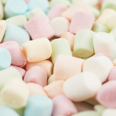 Surface coated with mini marshmallows