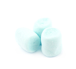 Pile of mini marshmallows isolated