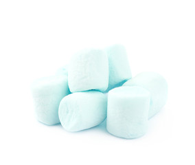 Pile of mini marshmallows isolated