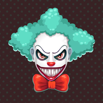 Scary clown face.