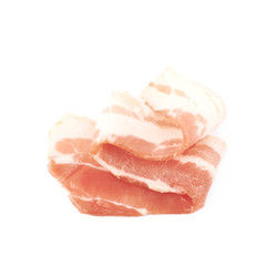 Raw bacon composition isolated