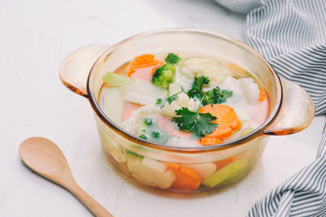 healthy and fresh vegetables prepared salad