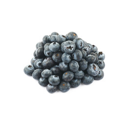 Pile of blueberries isolated
