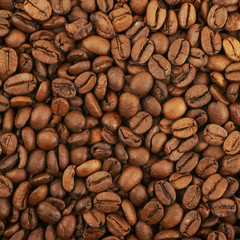 Surface coated with the coffee beans