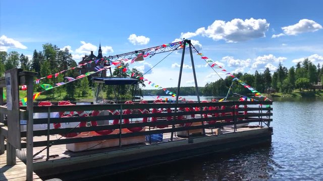 The ferry that will take us to Oil Island in Sweden, the worlds oldest preserved oli refinery