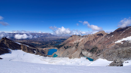 landscape of southern Patagonia from high mountains