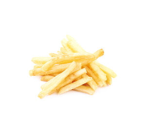 Pile of french fries isolated
