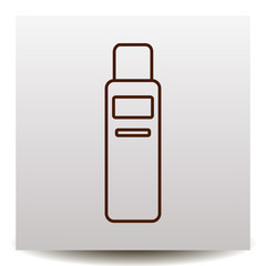 shampoo line vector icon on a realistic paper background with shadow