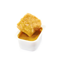 Chicken nugget composition isolated