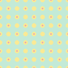 Polka dot seamless pattern with grunge shapes