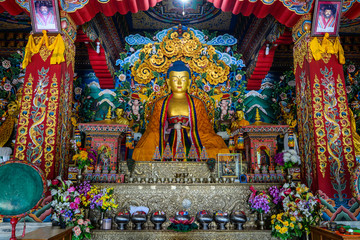 Interior of Bhutanese Buddhist temple