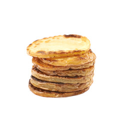 Fried potato slice composition