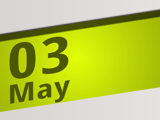 Date 03 May green Display Symbol