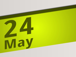 Date 24 May green Display Symbol