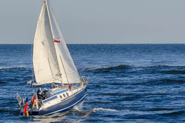 Fototapete Segeln YACHT - Meeresabenteuer auf einem Segelboot