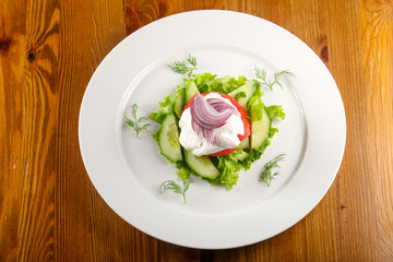 Salad - tomato, cucumber and onion
